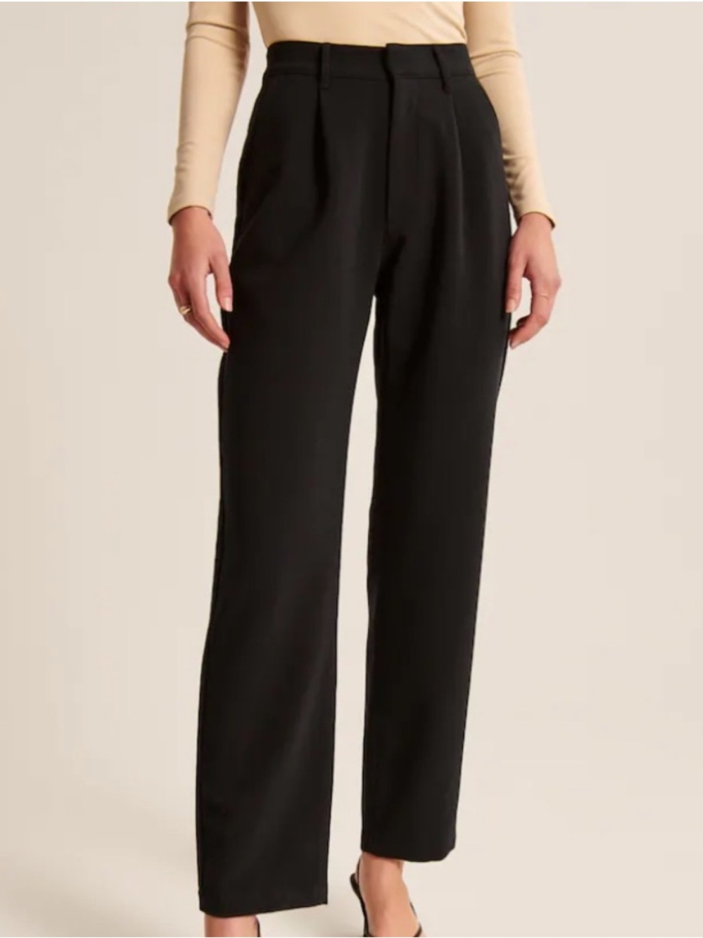 Abercrombie Dad Pant Menswear Black Trouser Pants Medium